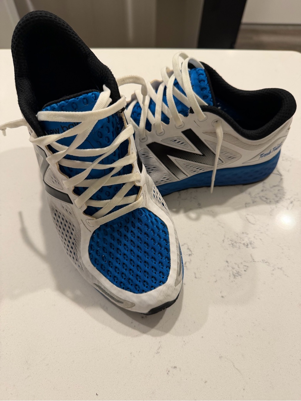 New Balance Men's Blue, White and Black Athletic Running Shoes